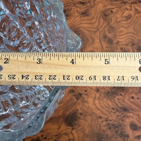 Vintage Mikasa Frostfire Clear Textured Solid Glass Vase 9.5" Tall Diamond Shape - Picture 11 of 11